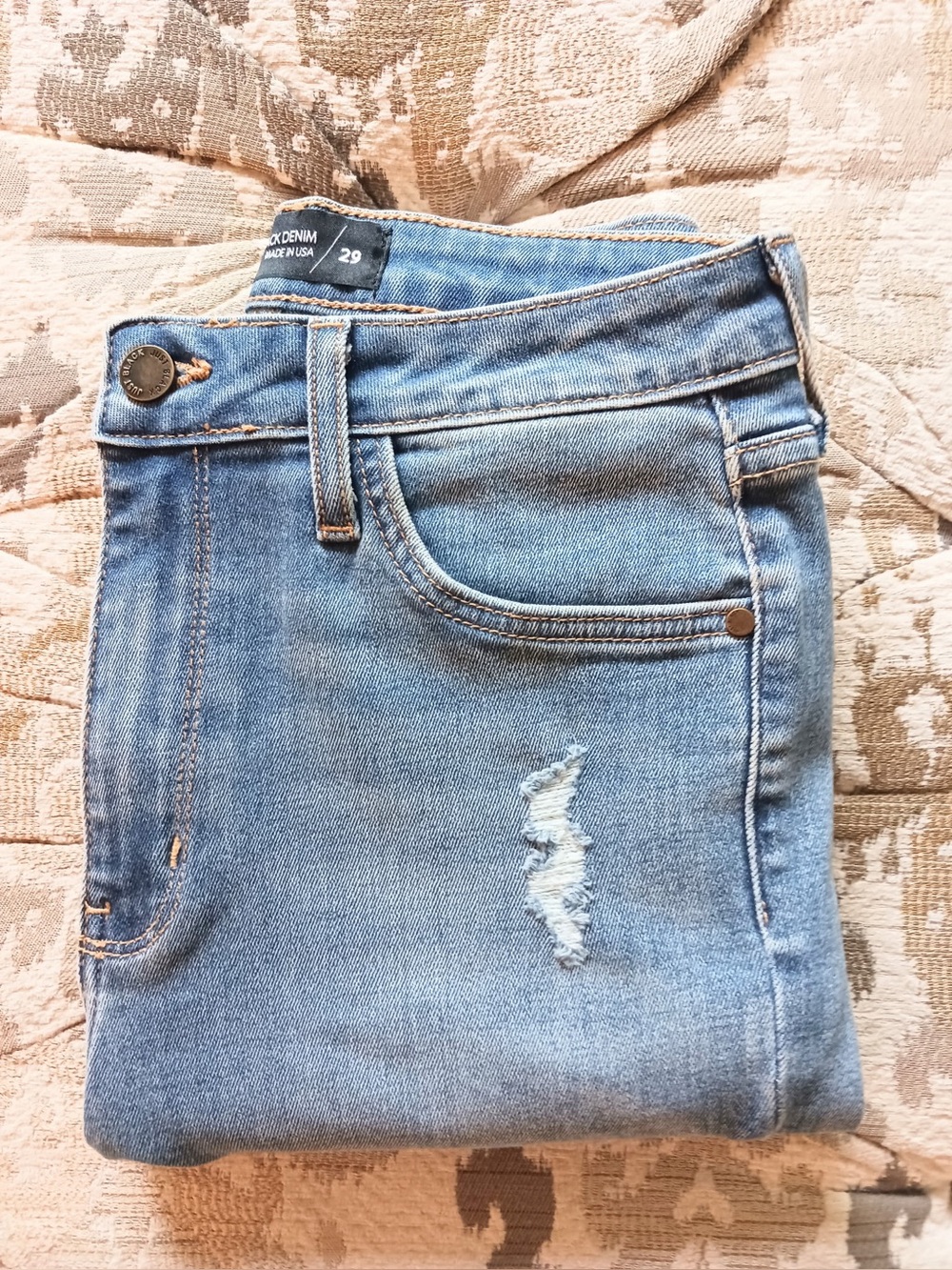 Just Black Denim Jeans/Just Black Denim Ripped Frayed Hem Skinny Jean - Picture 3 of 9